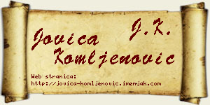 Jovica Komljenović vizit kartica